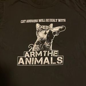 COPY - XL Arm the Animals cat with a gun shirt!